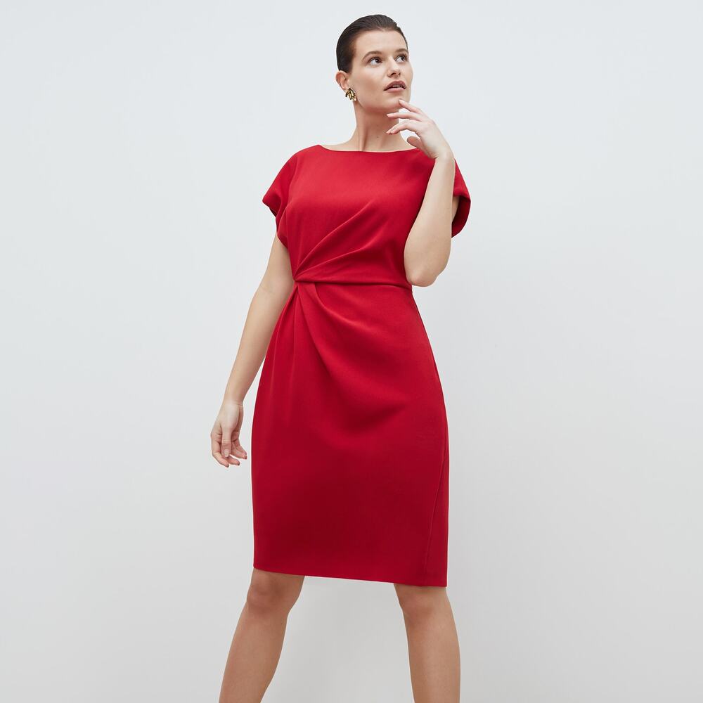 MM Lafleur Womens Size 10 Dahlia Red Crepe Jillian Dress